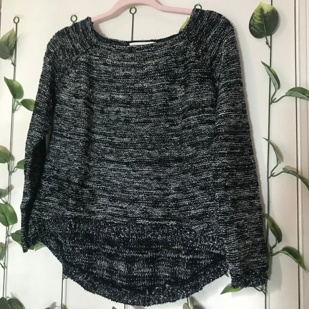 ❤️ ❤️ ❤️speckled round back bottom hem sweater